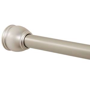 lot 5214 image: Zenna Home Rustproof Adjustable Tension Shower Curtain Rod, Adjusts from 26 to 76 Inches to Fit in Most Tubs and Showers, No Drilling Shower Rod, Brushed Nickel