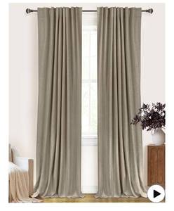 lot 5226 image: 100% Blackout Shield Linen Blackout Curtains for Bedroom 84 Inches Long, Back TabRod Pocket Living Room Drapes, Thermal Insulated Blackout Curtains 2 Panels Set, 50 W x 84 L, Faux Linen
