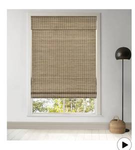 lot 5231 image: LazBlinds Cordless Bamboo Roman Shades, Privacy Blinds for Interior Windows, Room Darkening Roll Up Bamboo Blinds for Home & Patio, 26.5 W x 48 H, BDP-Driftwood