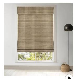 lot 5232 image: LazBlinds Cordless Bamboo Roman Shades, Privacy Blinds for Interior Windows, Room Darkening Roll Up Bamboo Blinds for Home & Patio, 26.5 W x 48 H, BDP-Driftwood