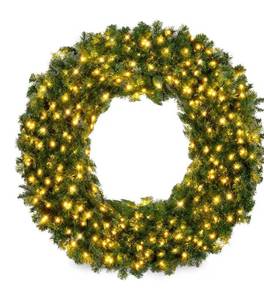 lot 5263 image: Best Choice Products 36in Large Artificial Pre-Lit Fir Christmas Wreath