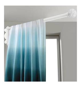 lot 5264 image: Swing Arm Curtain Rod, 90 cmLong, 1.1 Diameter, Rotate about 180 degrees, Detachable Ball Finial, White, 1 piece