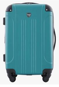 lot 5269 image: Travelers Club Chicago Hardside Expandable Spinner Luggage, Teal, 22 Carry-On