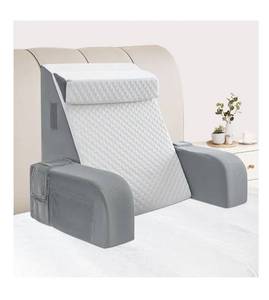 lot 5274 image: Reading Pillow for Sitting in Bed Adult - Back Pillow for Bed Sitting up, Backrest Support Pillow
