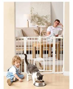 lot 5282 image: Babelio 36 Tall Upgraded Baby Gate with Cat Door, 29-43