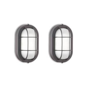 lot 5299 image: WISBEAM 2 Pack LED Bulkhead Light, Outdoor Bulkhead LED Wall Light, Dimmable, 6W Replace 60W, 450 Lumen 3000K Daylight White 80CRI, Water-Proof, ETL Rated