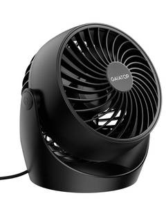 lot 5317 image: Gaiatop Desk Fan, 5-Inch Portable Electric Table Desktop Air Circulator Fans, Small but Powerful with 3 Speed 360° Adjustable Tilt for Cooling Home Dorm Office Bedroom Bathroom Kitchen, Black