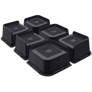 lot 5326 image: ANNKUT Bed Risers 3 Inch Heavy Duty, Furniture Risers for Bed Desk Table Sofa Couch,Oversized Bed Lifts Risers,Support up to 5000 Lbs(6 Pack Black)