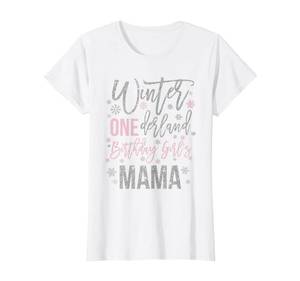 lot 5337 image: Mama Pink Winter Onederland 1st Birthday Snowflake Matching T-Shirt small
