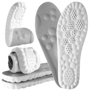 lot 5339 image: 4D Cloud Steppers Insoles for Men and Women - Shock Absorption Inserts, Soft Anti-Fatigue, Relieve Foot Pain, Memory Foam Insoles for Shoes, Boots & Sneakers (Gray, Men US 4-7 Women US 5-8.5)