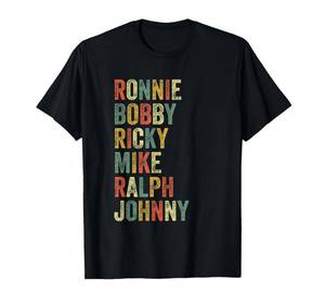 lot 5341 image: Ronnie Bobby Ricky Mike Ralph Johnny Funny Hip Hop Eighties T-Shirt medium
