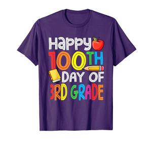 lot 5342 image: 100 Days Smarter Third Grade 100th Day Of School 3rd Grade T-Shirt Large black
