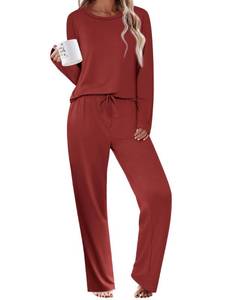 lot 5366 image: Ekouaer Womens Pajama Sets 2 Piece Sleepwear Soft Pajamas Long Sleeve Pjs Comfy Loungewear,XL