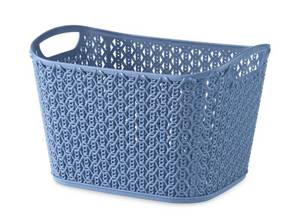 lot 5386 image: Whitmor Resin Form Tote Link Stitch, Small, DARK BLUE