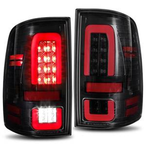 lot 5390 image: MAYELLO Black Full LED Tail Lights Brake Rear Lamps Clear Lens Blackout Style Upgrade for 2009-2018 Dodge Ram 1500 2500 3500, 2019-2024 Ram 1500 Classic, fit Factory Halogen Trims Only