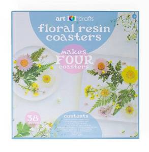 lot 5394 image: Art 101 Crafts Floral Resin Coasters Kit