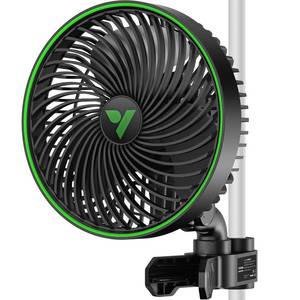 lot 5413 image: VIVOSUN AeroWave E6 Gen2, Grow Tent Clip Fan 6, EC Motor, Smart Control, Powerful Oscillating Fan, Local Timer, Weatherproof IP54, for Hydroponics Circulation Cooling, Black