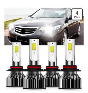 lot 5424 image: Lights Fit For Honda Accord 2008-2012 Sedan & 1992-2007, 9005 High Beam 9006 Low Beam, High Power 6500K White Light, Plug & Play, Pack of 4