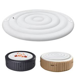 lot 5426 image: Inflatable Hot Tub Cover Energy Saving Lid for Outdoor Hot Tub,Windproof Rain-Proof Cover Protector for Hot Tubs SaluSpa Coleman Spa (Round-5.4ft-Handle)