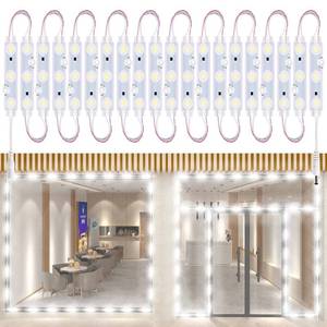 lot 5435 image: Pomelotree LED Window Lights Modules Waterproof Storefront Led Lights Business Decorative Light for Advertising Led Signs Store Light 12V 5050 100FT White (10 Packs)