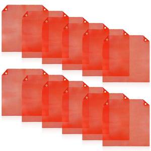 lot 5437 image: Newwiee 12 Pack 18 x 18 Inch Safety Flags Oversize Grommet Warning Flag Mesh Weatherproof Heavy Duty Flag for Truck Loads Pedestrian Trailer Hauling Crossings Safety Sign(Orange)
