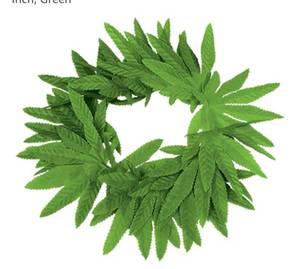 lot 5442 image: Tropical Fern Leaf Headband, 20-Inch, Green