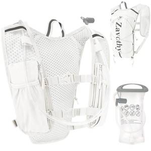 lot 5471 image: Zavothy Hydration Backpack with Rain Cover, 1.5L Lightweight Hydration Pack for Hiking, Cycling & Trail Running �� White