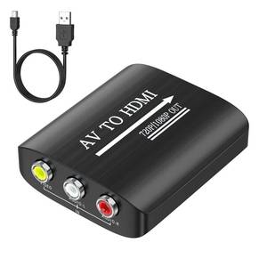 lot 5478 image: GINGIN AV to HDMI Converter, AV to HDMI Adapter Support 720p1080p for PS1PS2PS3Xbox 360WIIN64SNESSTBVHSVCRBlue-Ray DVD Players