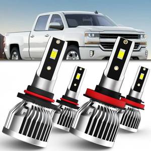 lot 5495 image: AMXTOBUB Compatible with Silverado 1500 2007-2022 Silverado 2500 3500 2008-2022 Light Bulbs High and Low Beams, 4 pcs