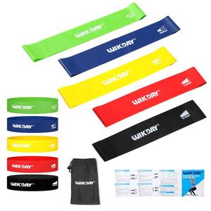 lot 5503 image: WIKDAY Resistance Bands for Working Out Exercise Loop Bands Workout Bands Set for Men Women Body Stretching, Training, Home Workout, Physical Therapy, Booty Legs, Set of 10 (Assorted)