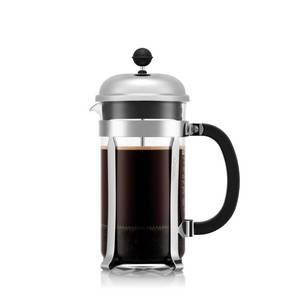lot 5517 image: Bodum 34oz Chambord French Press Coffee Maker, High-Heat Borosilicate Glass, Polished Stainless Steel&nbsp
