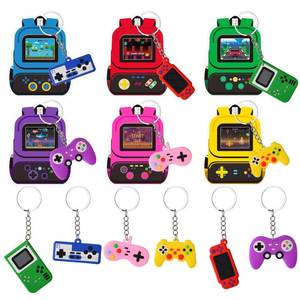 lot 5519 image: GOSODME 24 Pack Valentines Day Cards with Video Game Keychains for Kids Classroom School Exchange Gifts Valentines Party Favor Goodie Bag Stuffers Toys