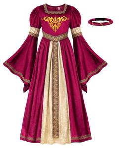 lot 5537 image: ReliBeauty Medieval Princess Costume for Girls,140