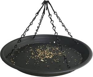 lot 5553 image: 12.8 Platform Bird Feeder,Large Hanging Tray Squirrel Feeder,Wild Bird Seed Catcher Tray,Bird Viewing,for Attracting Birds Outdoors,Yard Garden,Backyard Decoration,Gift Ideas for Bird Lovers, Black