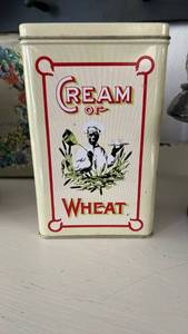 lot 40269 image: Cream of Wheat Metal Storage Tin Container