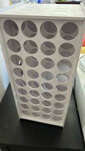 lot 40283 image: New White Paint Organizer with Circular Holes