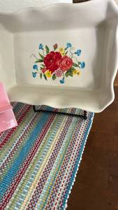 lot 40290 image: Floral Pattern by pioneer woman Ceramic Baking Dish
