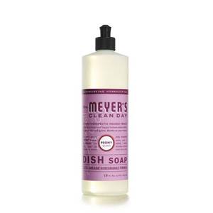lot 3006 image: Mrs. Meyers Clean Day Peony Scented Dish Soap - 16 fl oz Plastic Bottle, Paraben-Free, Removes Grease&nbsp