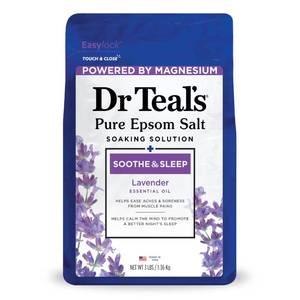 lot 3037 image: Dr Teals Epsom Salt Soaking Solution, Soothe &amp Sleep, Lavender, 3lbs&nbsp