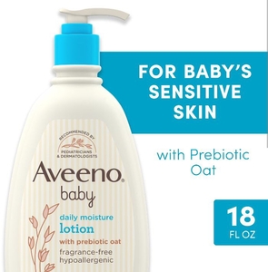 lot 3040 image: Aveeno Baby Daily Moisture Lotion with Prebiotic Oat 18 FL OZ&nbsp