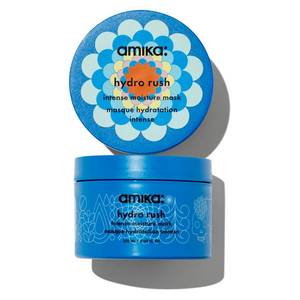 lot 3051 image: amika hydro rush intense moisture mask with hyaluronic acid, 250ml  for dry, textured, or coarse low porosity hair types 2c-4c, for long-lasting hydration - Retail $44