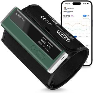lot 3111 image: Checkme BP2A Blood Pressure Monitor for Home Use Upper Arm - Bluetooth BP Machine Cuff, Accurate Digital Readings in 30 Seconds, Unlimited Data Stored in App for iOS & Android - Retail $87