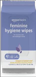 lot 3150 image: Amazon Basics Feminine Hygiene Wipes 42 Count&nbsp