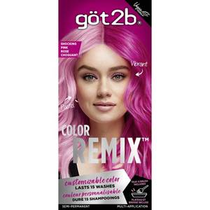 lot 3185 image: got2b Color Remix Semi-Permanent Hair Color, Shocking Pink 093, Customizable Temporary Hair Dye to Create A Vibrant or Pastel Shade, Easy At-Home Application, Lasts Up to 15 Washes&nbsp