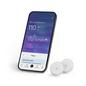 lot 3208 image: Lingo Continuous Glucose Monitor (CGM) & App Made by Abbott. Know The Impact of What You Eat. 1 biosensor Lasts up to 14 Days. Works with iOS and Android - Retail $50