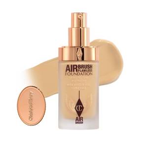lot 3227 image: Charlotte Tilbury Airbrush Flawless Matte Foundation - Full Coverage Liquid Makeup with a Natural-Matte Finish - Smoothes & Blurs Pores - Waterproof & Transfer Resistant - 5 Warm - Retail $52