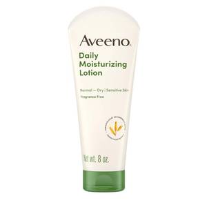 lot 3228 image: Aveeno Daily Moisturizing Body Lotion, Body Lotion for Dry Skin with Prebiotic Oat, Paraben Free, Fragrance Free, Non-Greasy, Non-Comedogenic Moisturizer, 8 FL OZ&nbsp