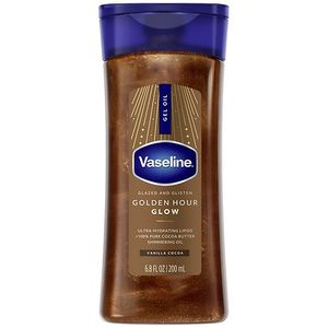 lot 3252 image: Vaseline Glazed &amp Glisten Shimmering Body Gel Oil Golden Hour Glow  with Vanilla &amp Cocoa Butter  6.8 oz&nbsp