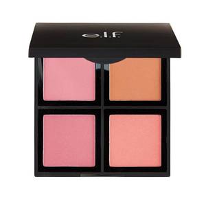 lot 3255 image: e.l.f. Cosmetics Powder Blush Palette, Four Blush Shades for Beautiful, Long-Lasting Pigment, Light&nbsp