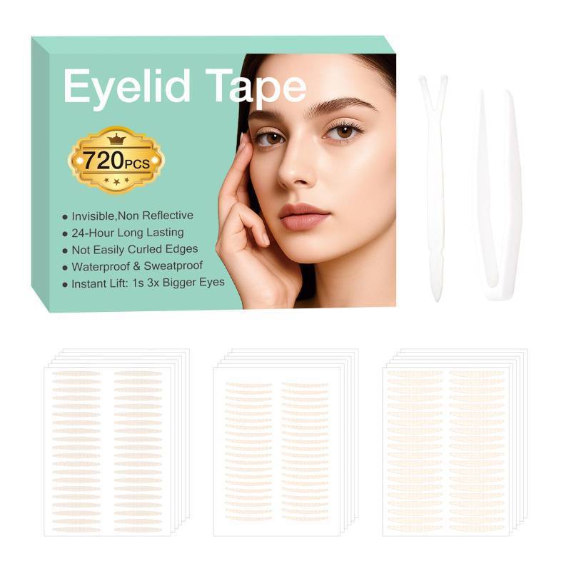 lot 8167 image: 720pcs Invisible Double Eyelid Tape Eyelid Lift for Sagging or Hooded Eyelids, Uneven Lids, and Single Eyelids, Mothers Day Gift - Retail $10